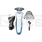 Бритва Centek CT-2163 (серебр) ротор, +ВЛАЖНОЕ БРИТЬЁ, 3 плав.головки, 2-йные лезвия, до 40 мин. раб, фото4