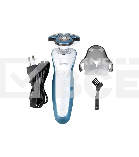 Бритва Centek CT-2163 (серебр) ротор, +ВЛАЖНОЕ БРИТЬЁ, 3 плав.головки, 2-йные лезвия, до 40 мин. раб