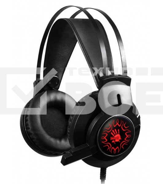 Наушники с микрофоном A4 Bloody J437 черный 1.8м мониторные USB оголовье (J437)