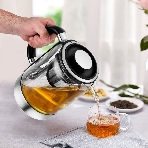 Чайник электрический Kitfort KT-6116 1.7 л, 2200 Вт, нержавеющая сталь/черный (корпус: стекло), фото17