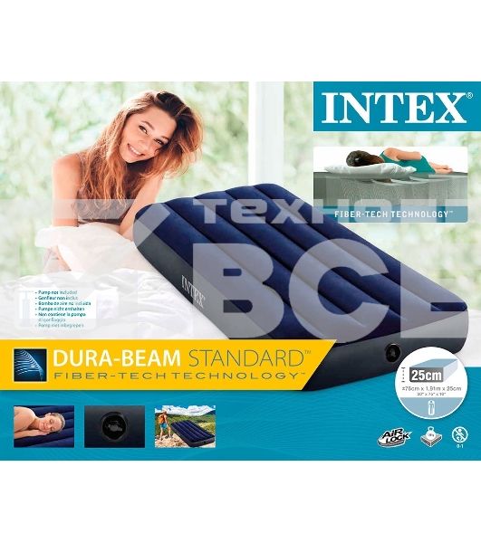 Кровать надувная Junior Classic Downy 76х191х25см FB (64756) INTEX 6941057412436