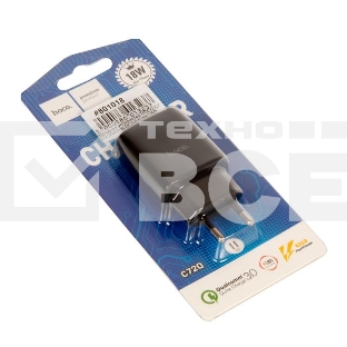 Сетевое зарядное устройство QC 3.0/ HOCO HC-32507 C72Q/ 1 USB/ Выход: 5V_9V_12V, 18W, черный