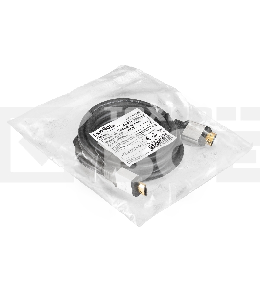 Кабель HDMI ExeGate EX-CC-HDMI8K-2.0 (19M/19M, v2.1, 2м, 8K UHD, Ethernet, позолоченные контакты)