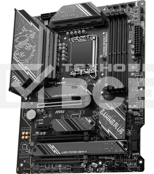 Материнская плата MSI Z790 GAMING PLUS WIFI, LGA 1700, 4xDDR5, 1xPCIe 5.0 x16, 1xPCIe 4.0 x16, 4xM.2, 6xSATA, 1xHDMI, 1xDP, 2.5 Gigabit Ethernet, 7.1 аудио, ATX