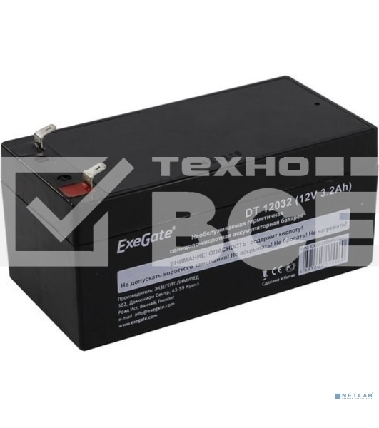 Батарея ExeGate DT 12032 (12V 3.2Ah), клеммы F1