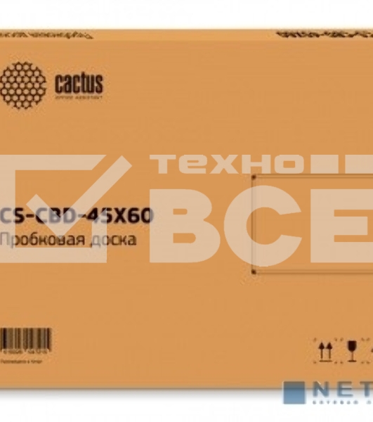Демонстрационная доска Cactus CS-CBD-45X60 пробковая 45x60см алюминиевая рама