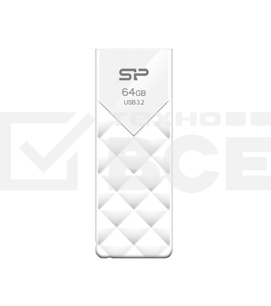 Флешка USB 64Gb Silicon Power Blaze B03, USB 3.2, Белый