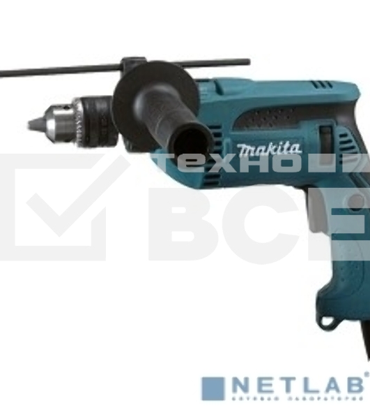 Дрель ударная Makita HP1640K 680Вт патрон:кулачковый реверс (кейс в комплекте)