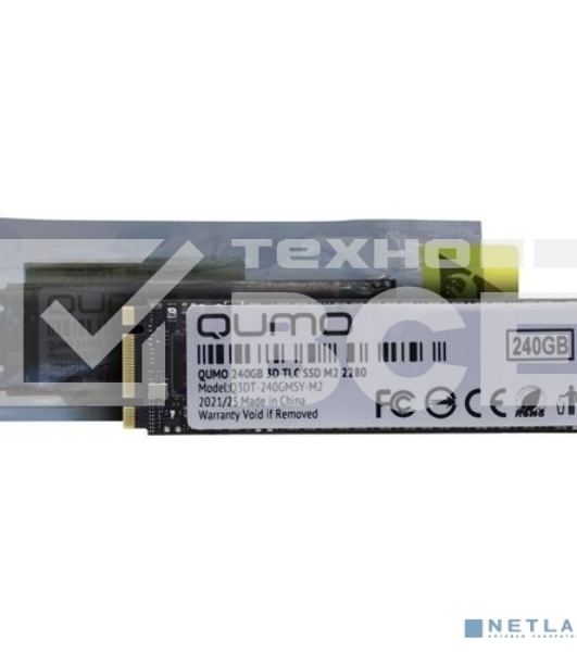 Накопитель SSD 240Gb M2 2280 QUMO Novation TLC 3D (Q3DT-240GMSY-M2) R/W 560/530; 52K/72K IOPS; MAS1102A OEM