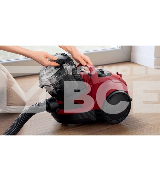 Пылесос Bosch BGS21WX200 красный, 2000 Вт, уборка сухая, пылесборник контейнер, 2 л