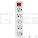 Сетевой фильтр 5bites SP5W-318 5S, 3x1.5мм2, 16A, ABS, 1.8M, белый, фото 1