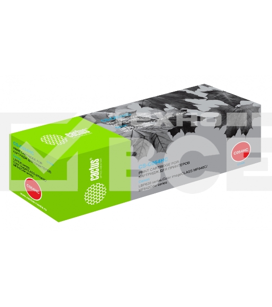 Картридж лазерный Cactus CS-C054HC голубой (2300стр.) для Canon LBP 621Cw/623Cdw/641Cw/643Cdw