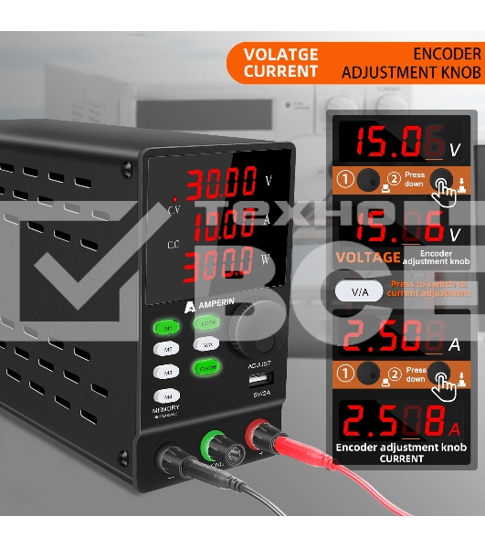 Лабораторный блок питания программируемый Amperin AI-MW3010 30V, 10A, 0,3 кВт