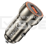 Автомобильное зарядное устройство Hoco Z46, 18Вт, USB, металлический серый, коробка, фото3