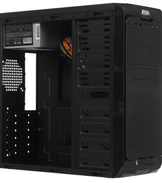 Компьютерный корпус Miditower ExeGate EX287030RUS UN-604-UN600 (ATX, БП UN600 с вент. 12см, 2*USB+2*USB 3.0, аудио, черный)