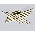 Потолочный светодиодный светильник Ambrella light FL6262 BK черный 130W 3000K-6400K 810*810*130 (ПДУ ИК), фото3