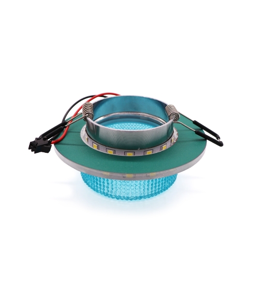 Светильник Ambrella light TN351 CH/BL хром/голубой GU5.3+3W (LED COLD) D95*45