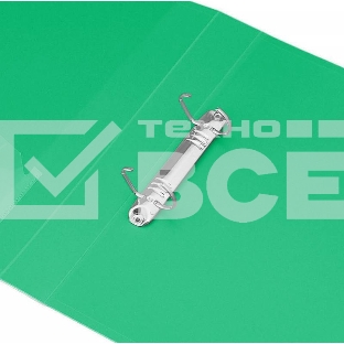 Папка на 2-х D-кольцах Бюрократ -0840/2DGRN A4 пластик 0.8мм кор.40мм внут.и торц.карм зеленый