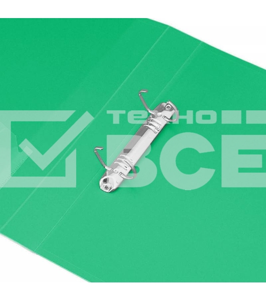 Папка на 2-х D-кольцах Бюрократ -0840/2DGRN A4 пластик 0.8мм кор.40мм внут.и торц.карм зеленый