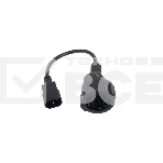 Кабель-переходник UPS->розетка VCOM (IE-320 C14 to Socket Type-F) 3Gx0,75mm VDE <CE002>, фото 1