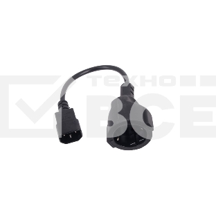 Кабель-переходник UPS->розетка VCOM (IE-320 C14 to Socket Type-F) 3Gx0,75mm VDE <CE002>