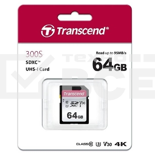 Флеш карта SD 64GB Transcend SDХC UHS-I U3