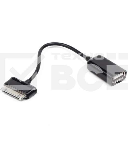 Кабель Gembird/Cablexpert A-OTG-AF30P-001 Кабель USB 2.0 OTG , USBAF/BM30pin, для планшетов Samsung, 0.15м, пакет