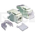 Модуль Keystone, RJ45, кат.6, UTP, 180 градусов, со шторкой, белый, фото 1