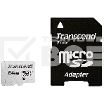 Флеш карта Micro SecureDigital 64Gb Transcend Class 10 TS64GUSD300S-A{MicroSDXC Class 10 UHS-I, SD adapter}, фото7