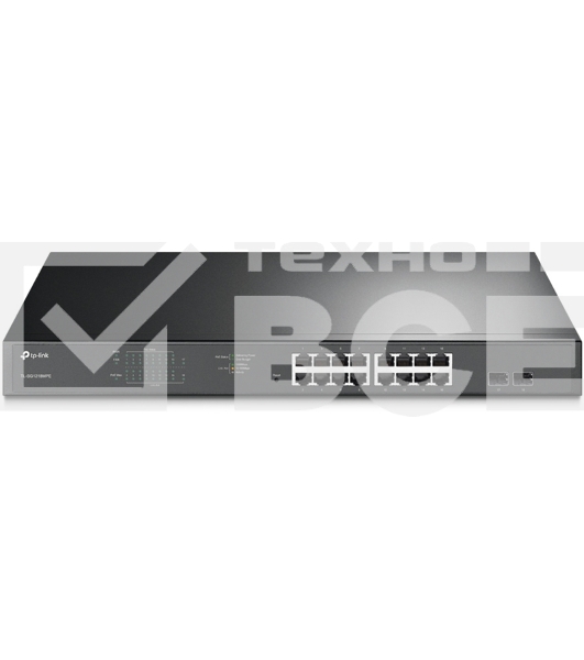 Коммутатор 16-port Gigabit PoE Easy Smart switch, 802.3af on ports 1-16, PoE budget 192 watts, desktop and rack-mountable