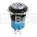 Кнопка антивандальная Rexant Ø19 Фикс 12В (2с) ON-OFF зеленая (Противотуманки), фото 1