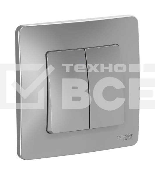 Выключатель 2-кл. СП BLANCA (сх.5) 10А 250В алюм. SchE BLNVS010503