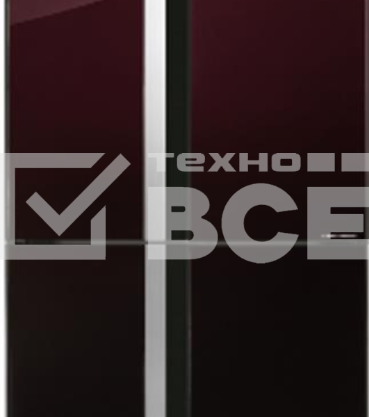 Холодильник Sharp SJ-GX98PRD темно-бордовый трёхкамерный Side by Side 394/211 л морозилка снизу