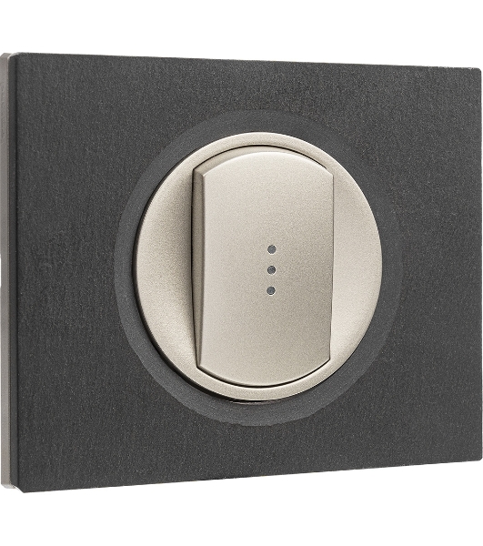 Лицевая панель для выключателя с индикацией титан