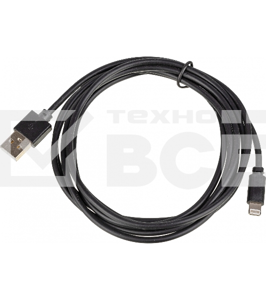 Кабель USB (m)-Lightning (m) 2м черный