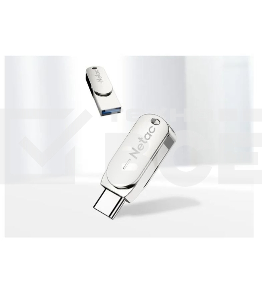 Флеш диск Netac USB Drive U785C USB3.0+TypeC 64GB, retail version