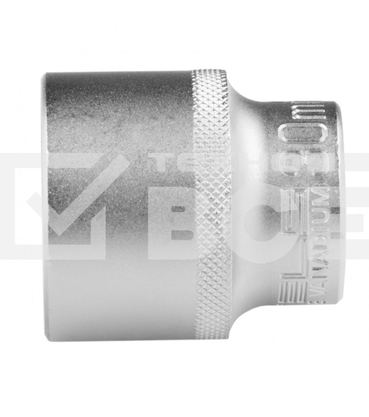 Головка торцевая, 30 мм, 12-гранная, CrV, под квадрат 1/2