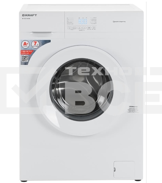 Стиральная машина Kraft KF-ED7206W белый, загрузка фронтальная 7 кг, 1000 об/мин., класс: А+