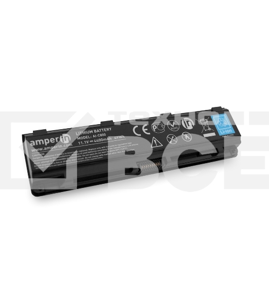 Аккумуляторная батарея Amperin для ноутбука Toshiba Satellite C800 11.1V 4400mAh (49Wh)