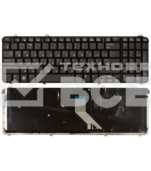 Клавиатура для ноутбука HP Pavilion DV6-1000 DV6-2000 матовая черная