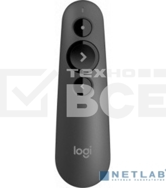Презентер Logitech R500s Graphite черный, Bluetooth + 2.4 GHz, USB-ресивер , 3 программируемых кнопки, лазерная указка