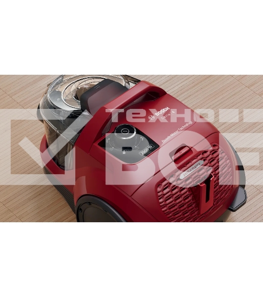 Пылесос Bosch BGS21WX200 красный, 2000 Вт, уборка сухая, пылесборник контейнер, 2 л