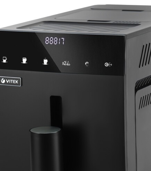 Кофемашина автоматическая Vitek Metropolis VT-8700 черный, зерновой кофе, 1.2 л, 1350 Вт, 20 Бар