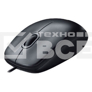Мышь проводная Logitech M100/100R DARK/GREY (темно-серая/черная), 1000 dpi, USB, кнопки - 3