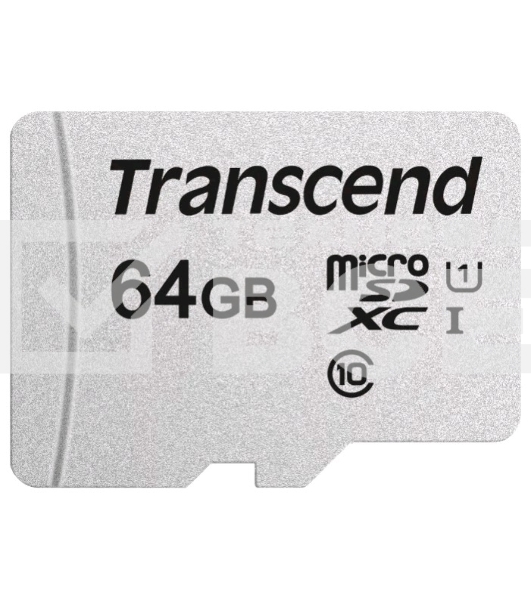 Флеш карта Micro SecureDigital 64Gb Transcend Class 10 TS64GUSD300S-A{MicroSDXC Class 10 UHS-I, SD adapter}