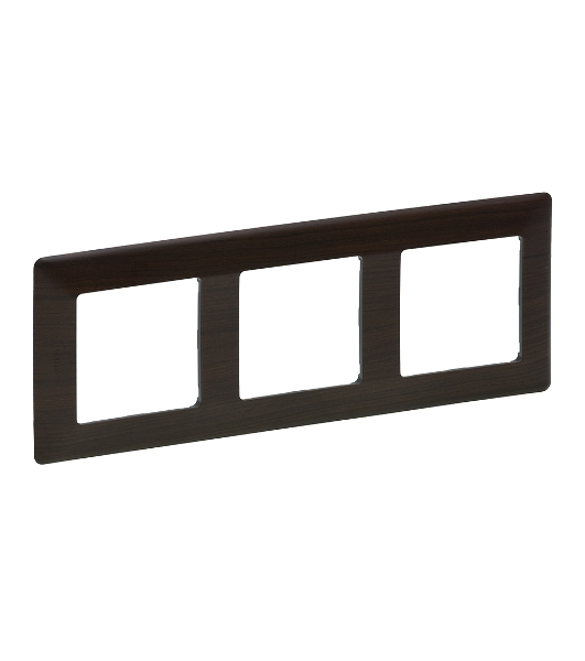 Рамка Valena LIFE 'Темное дерево'.3-постовая универсальная