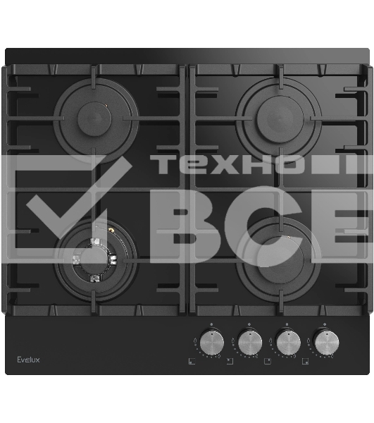 Газовая варочная панель Evelux HEG 650 BG