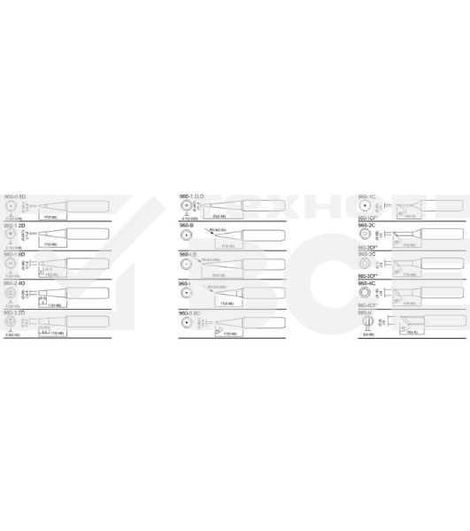 Жало паяльное Quick QSS960-T-3CM микроволна