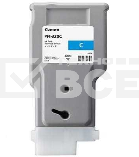Картридж струйный Canon PFI-320 C 2891C001 голубой (300мл) для Canon Canon imagePROGRAF TM-200/205