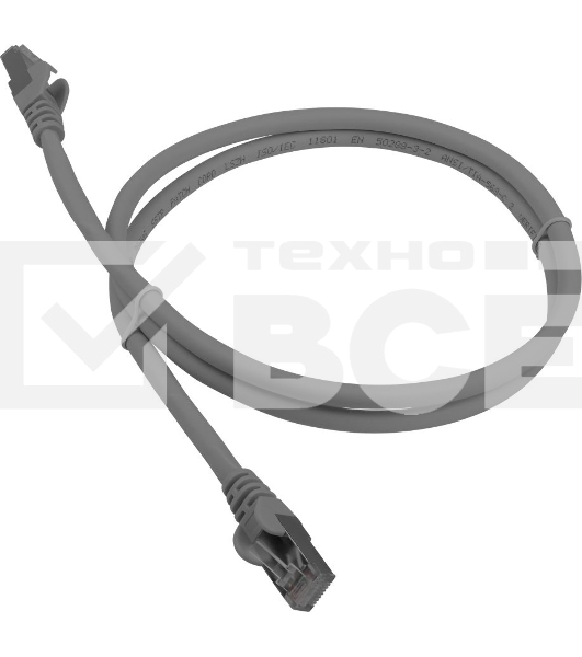 Кабель Патч-корд LANMASTER LSZH FTP кат.6A, 1.0 м, серый